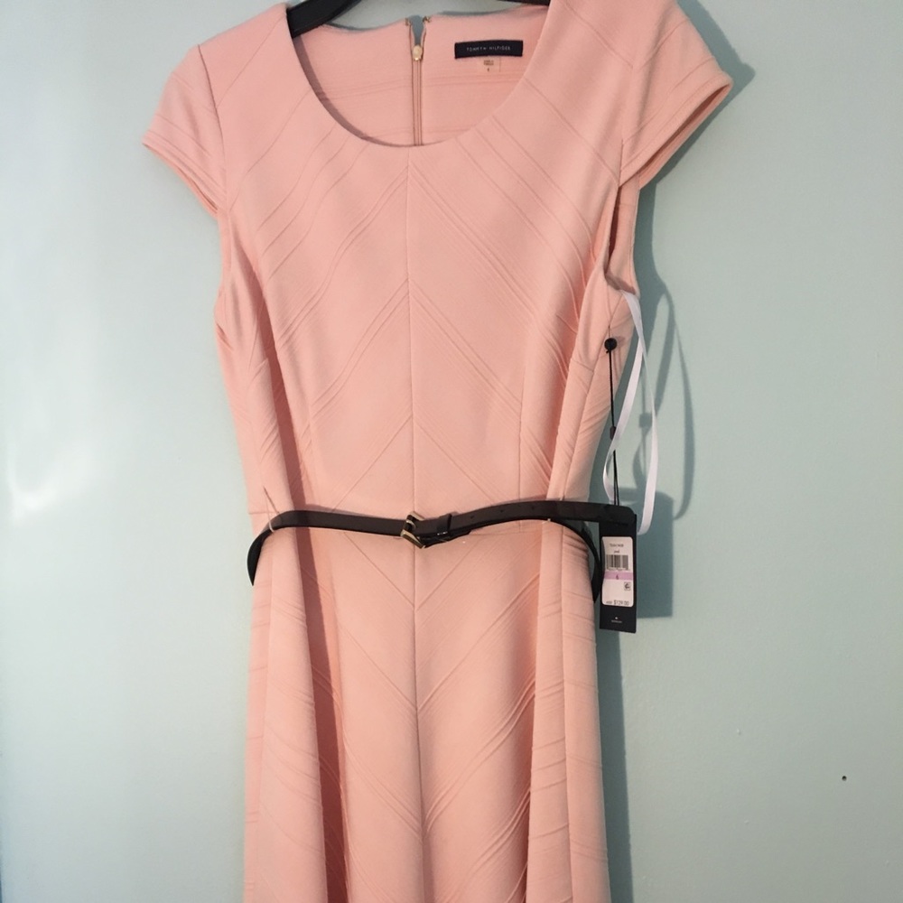 Pink cap sleeve dress